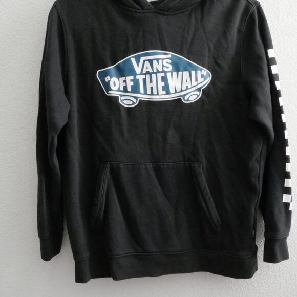 Vans Black Hoodie with Teal Logo â Cool & Comfy - Picture 1 of 4